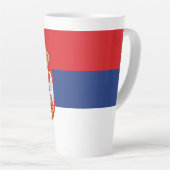 Servische vlag latte mok (Rechterhoek)