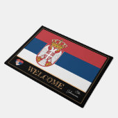 Servische vlag matten /sport Welkom (Schuin)
