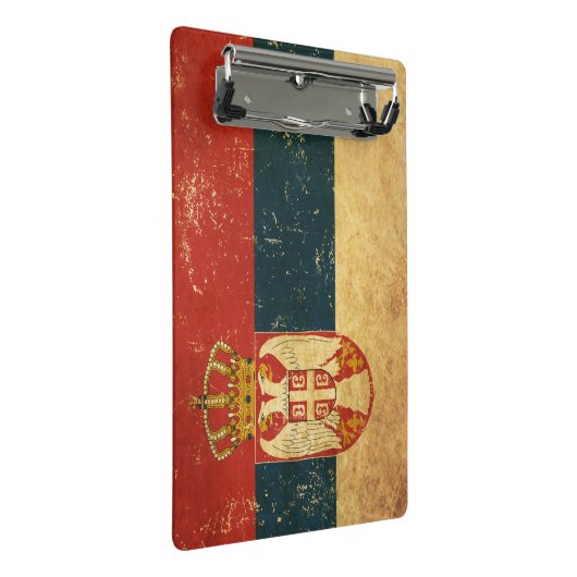 Servische vlag mini klembord (Schuin)