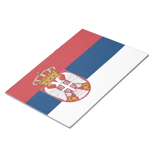 Servische vlag notitieblok (Schuin)