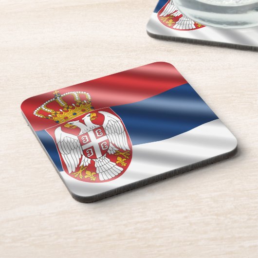 Servische vlag onderzetter (Linkerzijde)