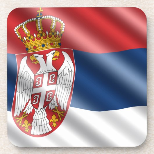 Servische vlag onderzetter (Voorkant)