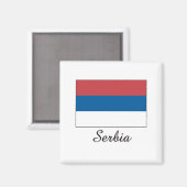 Servische vlag ontwerp magneet (Voorkant / Achterkant)