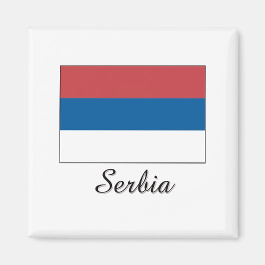 Servische vlag ontwerp magneet (Voorkant)