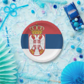 Servische vlag papieren bordje (Feest)