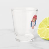 Servische vlag, patriottisch shot glas (Links)