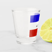 Servische vlag, patriottisch shot glas (Links)