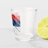 Servische vlag, patriottisch shot glas (Rechts)