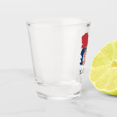 Servische vlag, patriottisch shot glas (Links)