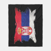 Servische vlag, penseelstreek, Servische vlag Fleece Deken (Voorkant)