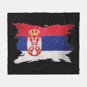 Servische vlag, penseelstreek, Servische vlag Fleece Deken