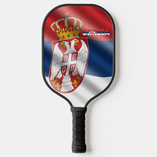 Servische vlag pickleball paddle (Voorkant)