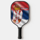 Servische vlag pickleball paddle (Achterkant)