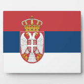 Servische vlag plaquette fotoplaat (Voorkant)