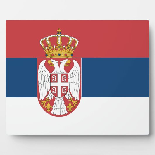 Servische vlag plaquette fotoplaat (Voorkant)