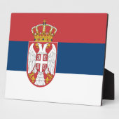 Servische vlag plaquette fotoplaat (Zijkant)