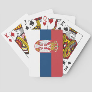 Servische vlag pokerkaarten