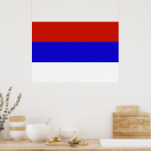 Servische vlag poster (Keuken)