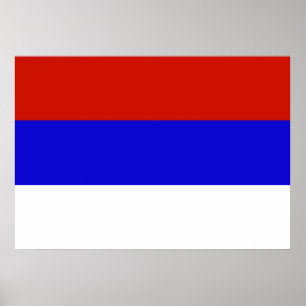 Servische vlag poster