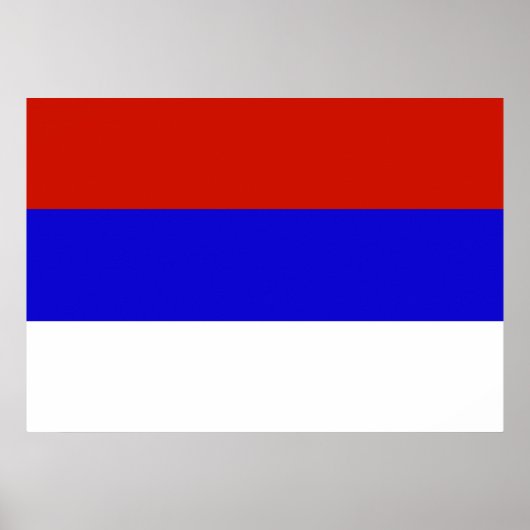 Servische vlag poster (Voorkant)