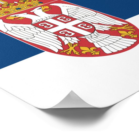 Servische vlag poster (Hoek)