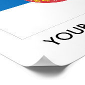 Servische vlag poster (Hoek)