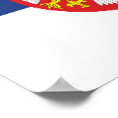 Servische vlag poster (Hoek)