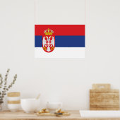 Servische vlag poster (Keuken)