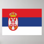 Servische vlag poster (Voorkant)