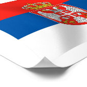 Servische Vlag Poster Print (Hoek)