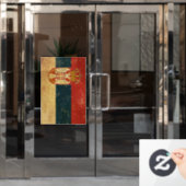 Servische vlag raamsticker (Kantoordeur)