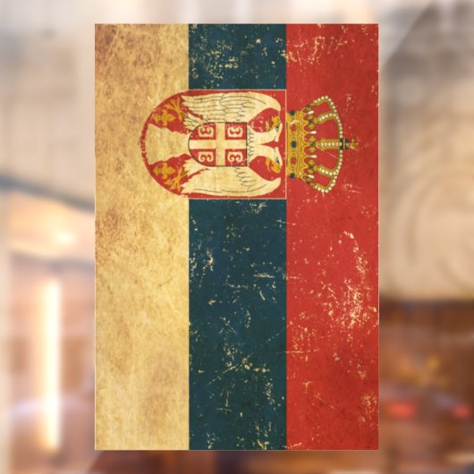 Servische vlag raamsticker (Vel 2)