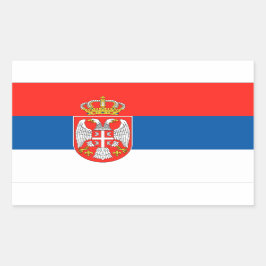 Servische vlag rechthoekige sticker
