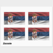 Servische vlag rechthoekige sticker (Vel)