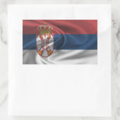 Servische vlag rechthoekige sticker (Tas)