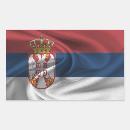 Servische vlag rechthoekige sticker (Voorkant)