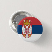 Servische vlag ronde button 3,2 cm (Voorkant /achterkant)