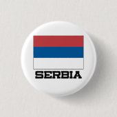 Servische vlag ronde button 3,2 cm (Voorkant)