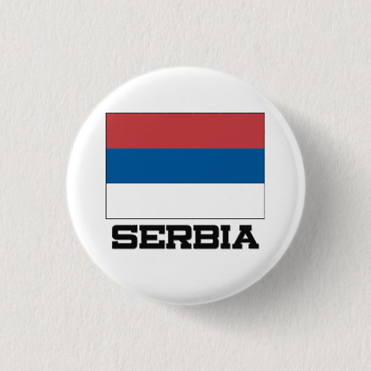 Servische vlag ronde button 3,2 cm (Voorkant)