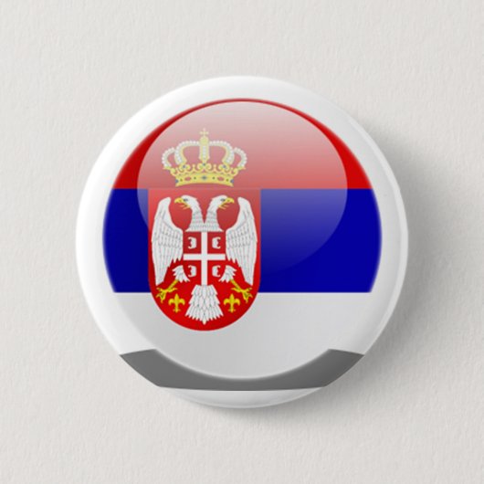 Servische vlag ronde button 5,7 cm (Voorkant)