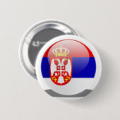 Servische vlag ronde button 5,7 cm (Voorkant /achterkant)