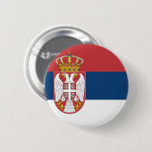 Servische vlag ronde button 5,7 cm (Voorkant /achterkant)