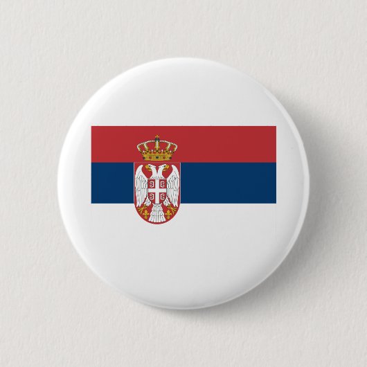 Servische vlag ronde button 5,7 cm (Voorkant)