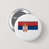 Servische vlag ronde button 5,7 cm (Voorkant /achterkant)