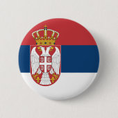 Servische vlag ronde button 5,7 cm (Voorkant)