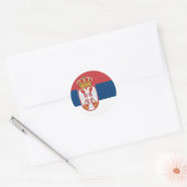Servische vlag ronde sticker (Envelop)