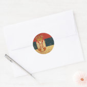 Servische vlag ronde sticker (Envelop)