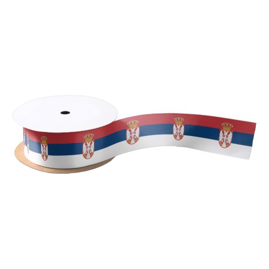 Servische vlag satijnen lint (Spoel)