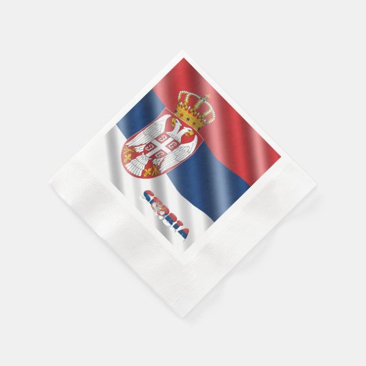 Servische vlag servet (Hoek)