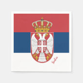 Servische vlag & Servië feestmode /sport Servet (Voorkant)